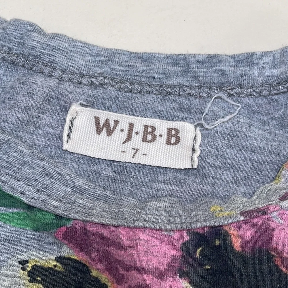 ❤️ WJBB Girls Floral Jersey Dress Size 7